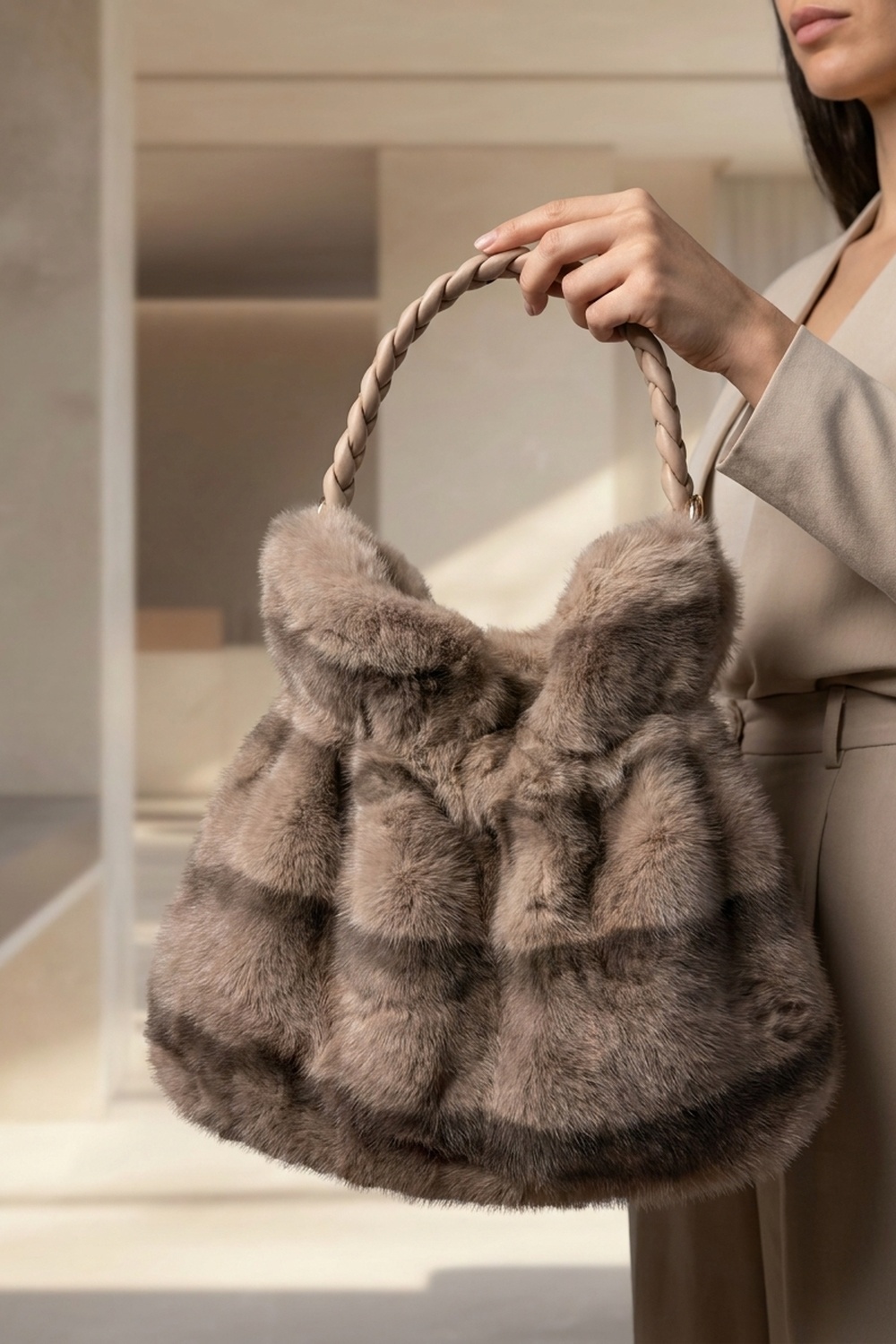 BORSA PICCOLA PELLICCIA