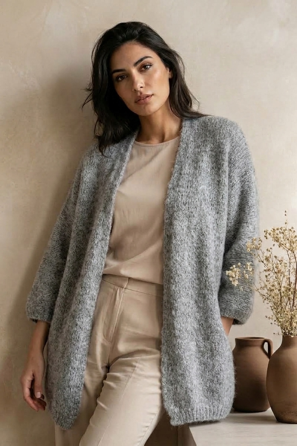 CARDIGAN LUNGO APERTO