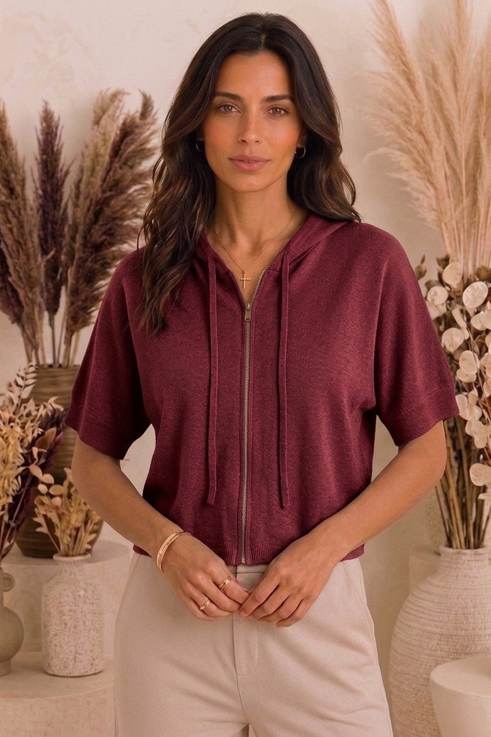 CARDIGAN ZIP CAPPUCCIO